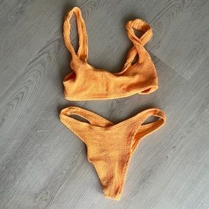 Crinkle stretch bikini